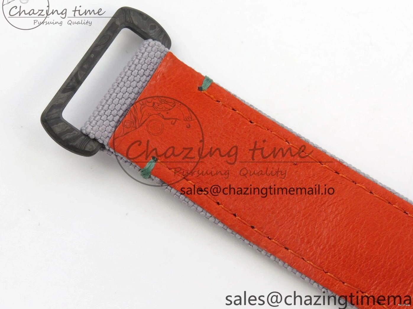 MiroTime 0312 TimelessDesign Daytona DIW Carbon Case and Bezel DIWF Edition White Green Dial on Grey Nylon Strap A 51